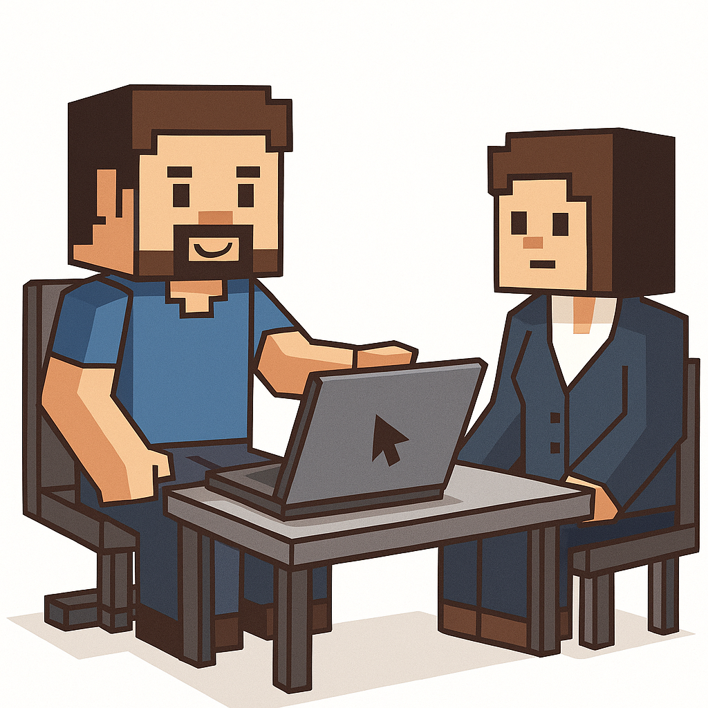 Technicien informatique aidant une TPE