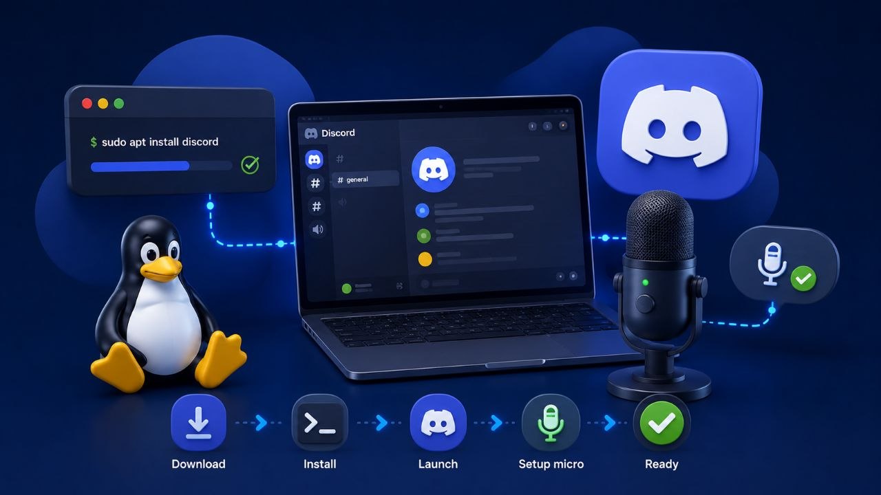 Discord sur Linux : installation de l'application et réglage du micro