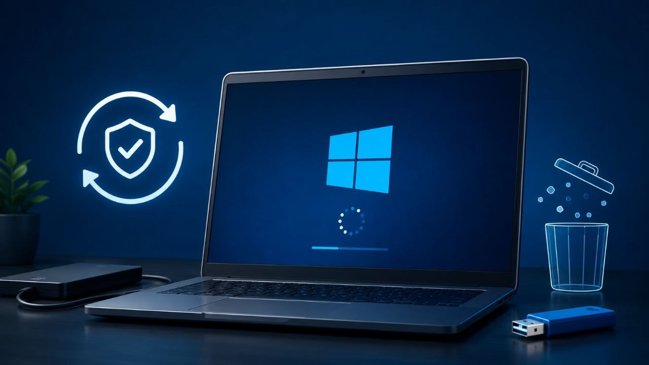 Formater un ordinateur Windows avant réinstallation avec une clé USB et une sauvegarde prête