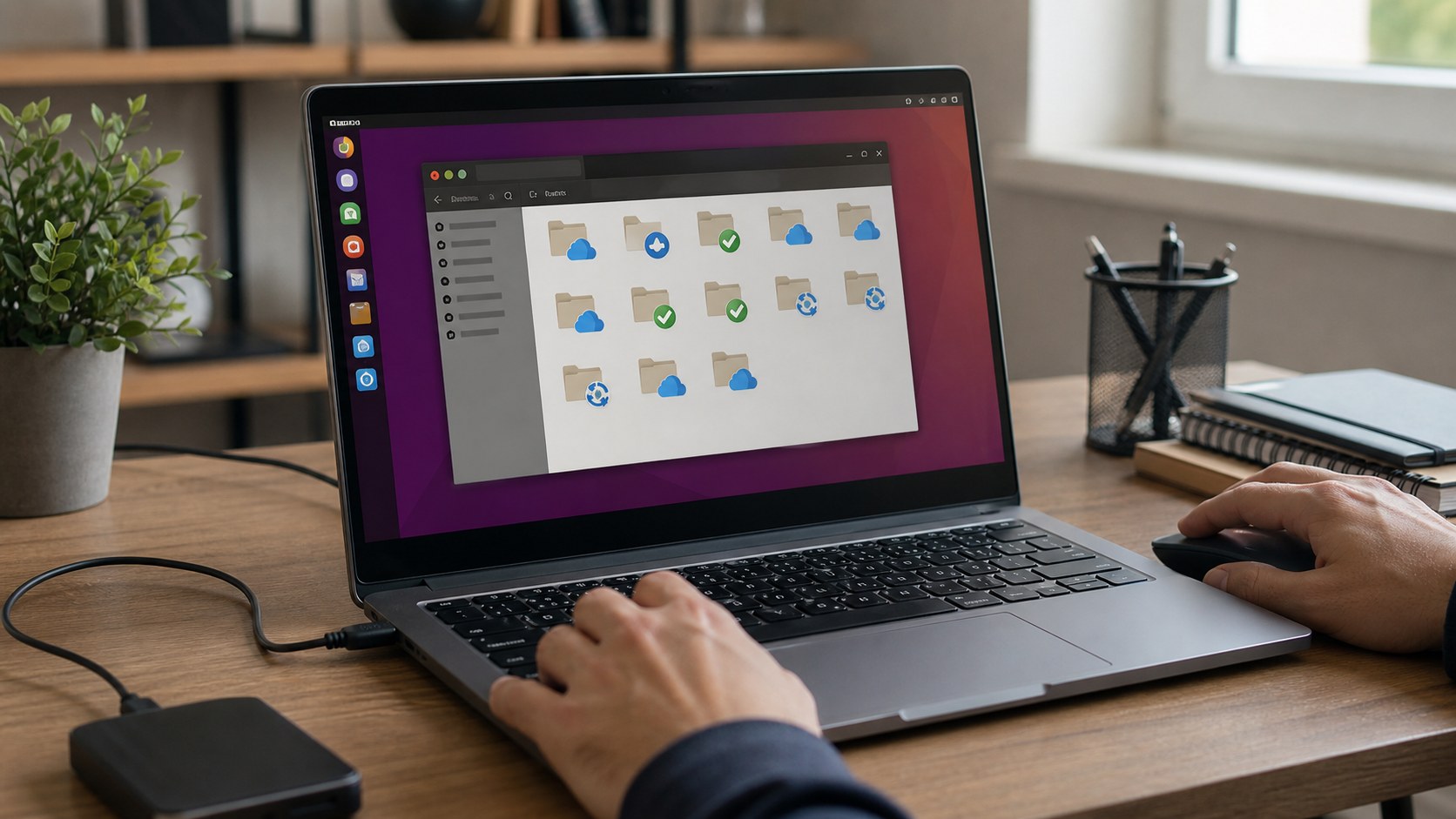 Google Drive Ubuntu configuré sur un ordinateur portable Linux