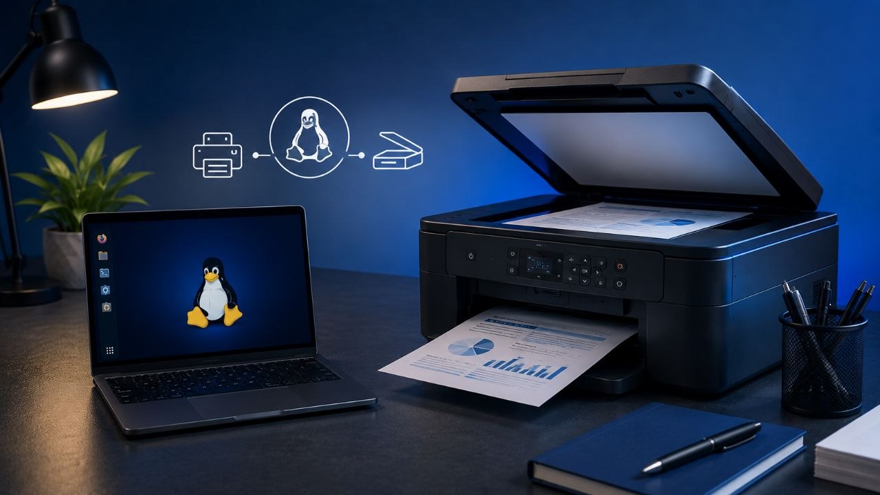 Imprimante scanner Linux avec PC Ubuntu, diagnostic CUPS et SANE