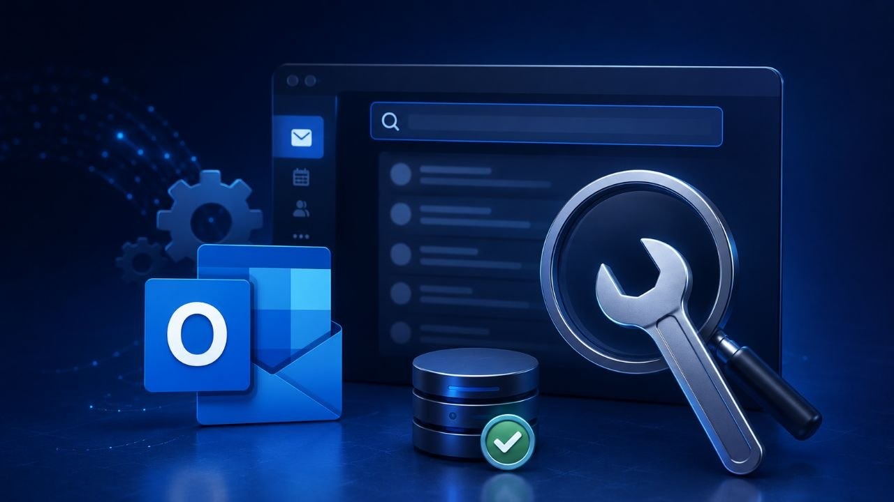 Technicien qui dépanne Outlook lorsque la recherche ne fonctionne pas sur Windows