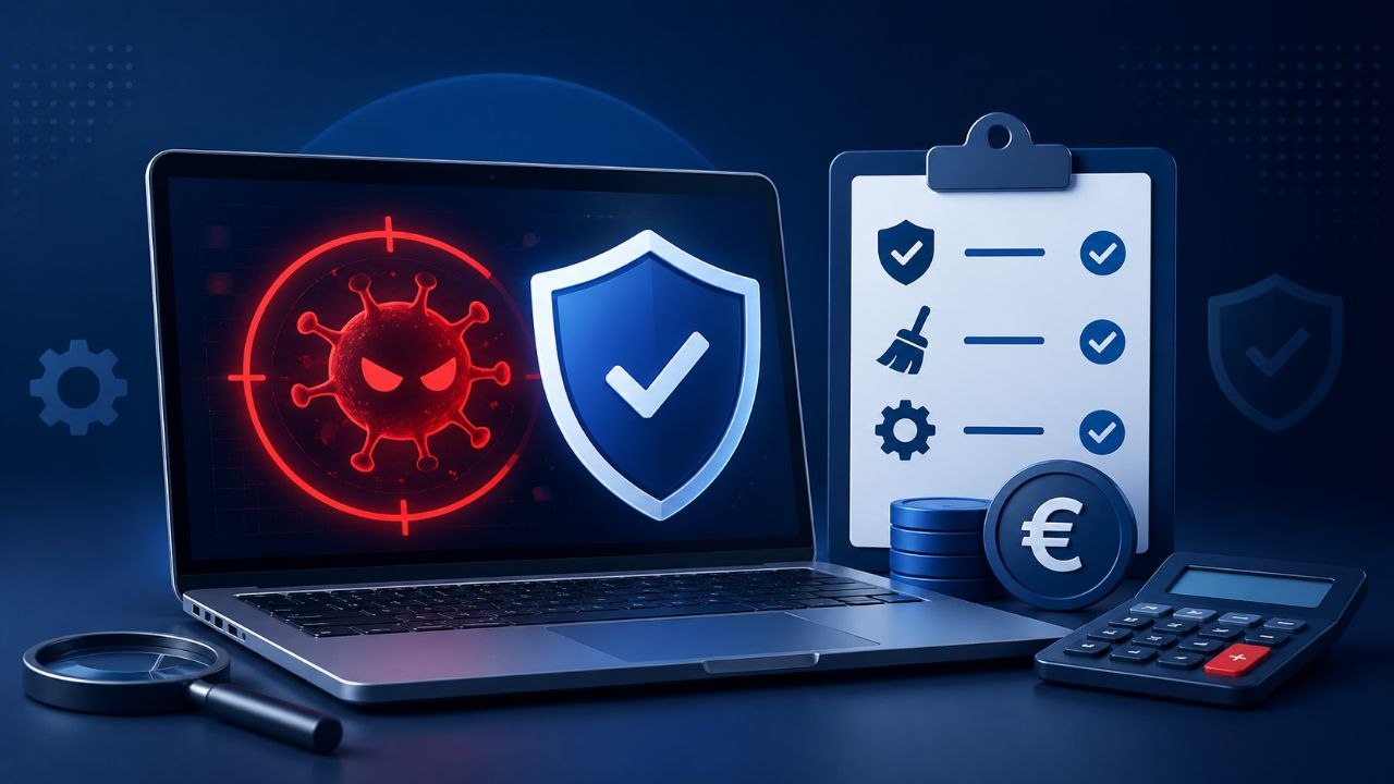 Illustration du prix d'un nettoyage virus ordinateur